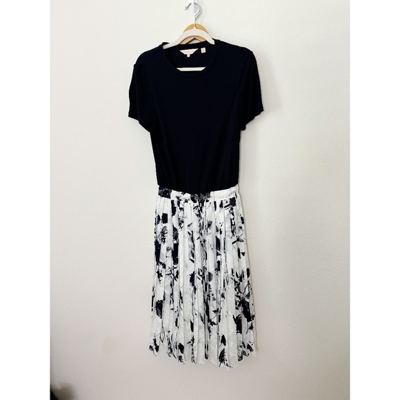 Ted Baker Mockable Midi Dress in Bluebell White Blue 6 - Picture 4 of 10